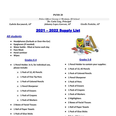 Finding the Burns Middle School supply list is now easier 6
