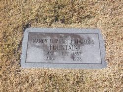 Nancy Elizabeth Lizzie Timmons Fountain Memorial Find A