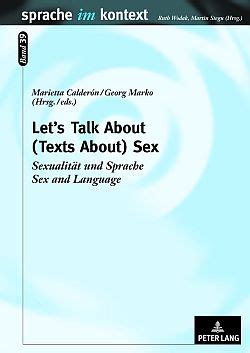 Lets talk about sex Sammelband zum Thema Sexualität und Sprache erschienen UEPO de