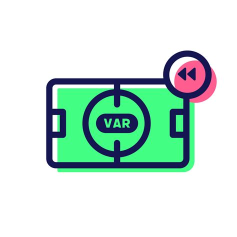 Video Assistant Referee Var Soccer Or Football Var Playback Line Icon