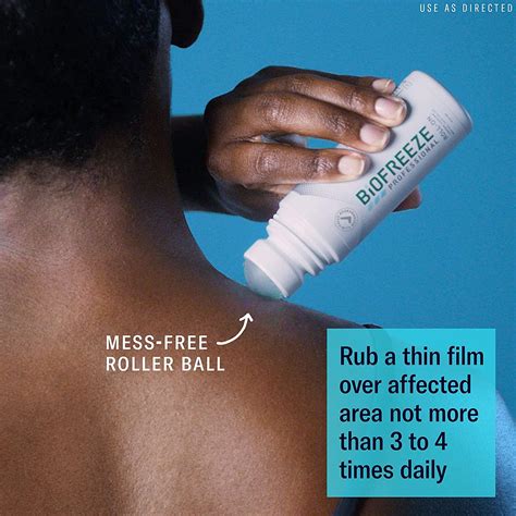 Biofreeze Professional Menthol Roll-On Gel 3 FL OZ (Pack of 3