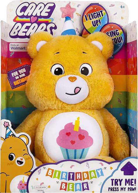 Care Bears Birthday Bear Exclusive 12 Plush Lights Sounds Basic Fun ...