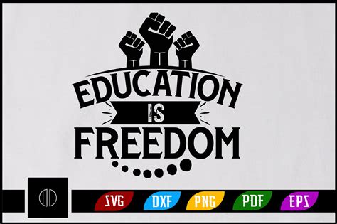 Education is Freedom Svg Design Graphic by ijdesignerbd777Creative Fabrica