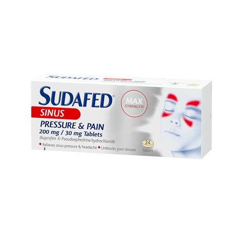 Sudafed Sinus Pressure And Pain 24 Ct Vitamins House