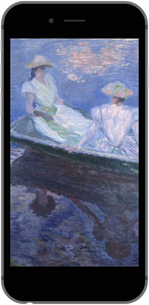 無料壁紙クロードモネ舟遊び 1887 Claude Monet On the Boat 1887 KABEGANI