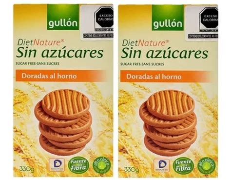 Galletas Doradas Horno Sin Azucar Gullon 330 Gr Pack 2 Cajas Envío gratis