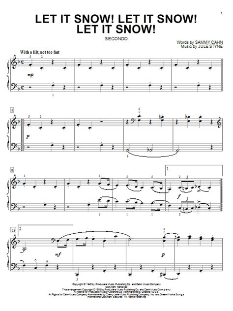 Let It Snow Let It Snow Let It Snow Sheet Music Direct