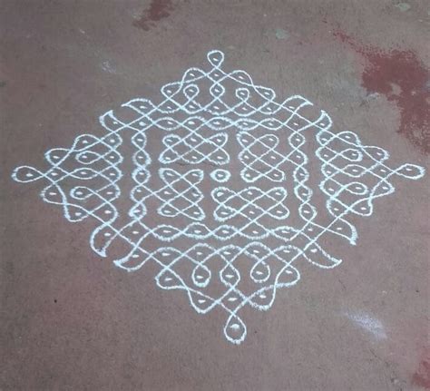 15 Dots Traditional Sikku Kolam Contest Kolam Kolams Of India