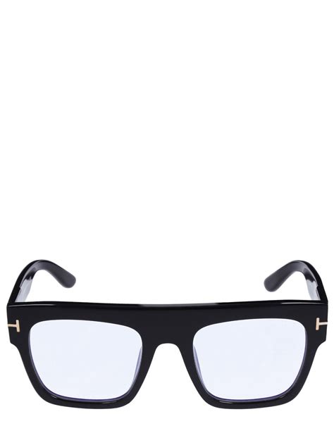 Tom Ford Renee Squared Acetate Eyeglasses In Black Modesens