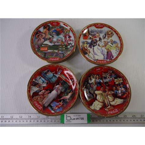 Set Of 12 Coca Cola Calendar Plates Bodnarus Auctioneering