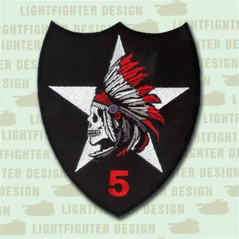 2nd Infantry Division 5th Bde Patch Skull 5 X 4 Etsy