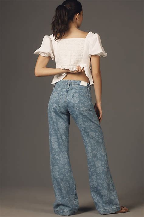 Paige Sonja Low Rise Wide Leg Jeans En