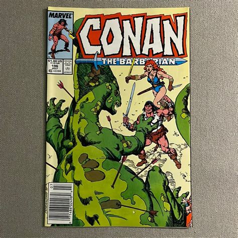 Conan The Barbarian 196 Red Sonja Newsstand Variant Vf East Bay Comics