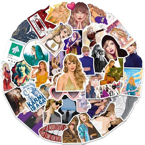 Taylor Music Albums Stickers 50pcs For Swift Rock Band Taylor Sticker