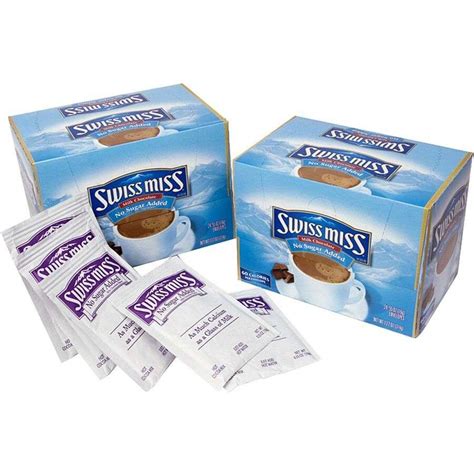 Swiss Miss Hot Cocoa Mix Milk Chocolate No Sugar Added Pack