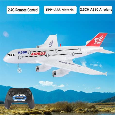 2.4G 2.5CH RC Airplane Airbus A380 Remote Control Aircraft Toy Fixed ...