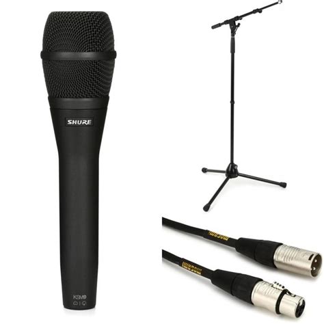 Shure Ksm Dual Pattern Condenser Microphone Bundle With Stand And