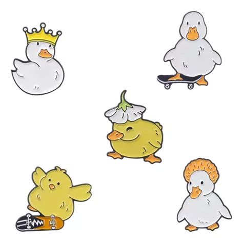 Set 5 Pin Broche Patos Patitos Kawaii