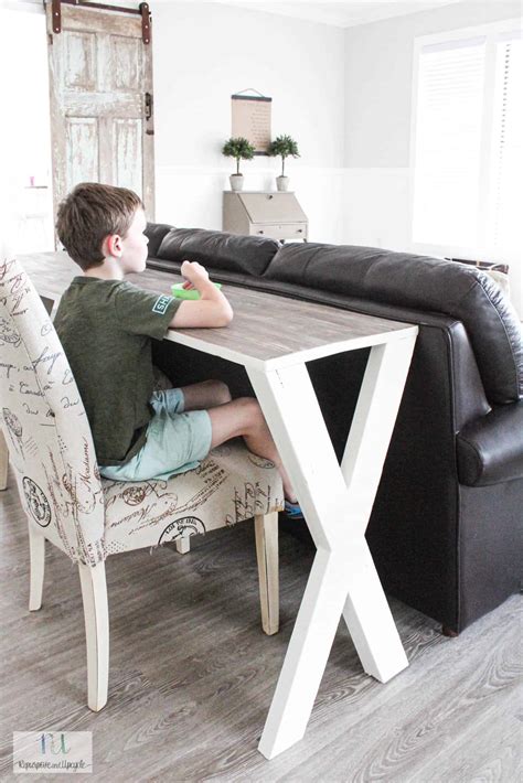 behind sofa table diy 7