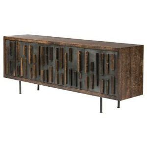 Black Oak Wood And Wrought Iron Sideboards Beideo