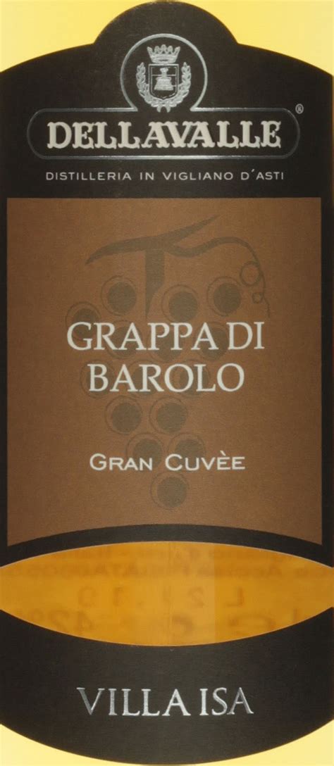 Roberto Dellavalle Grappa Nebbiolo Da Barolo Villa Isa