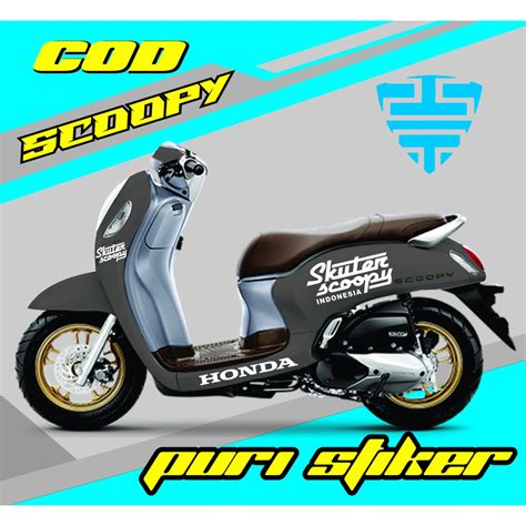 Jual Cutting Sticker Striping Skuter Scoopy Scoopy Scoopy