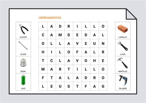 Sopa De Letras Herramientas Sopa De Letras Sopa De Letras Para