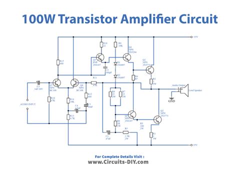 100 Watt Audio Amplifier Circuit