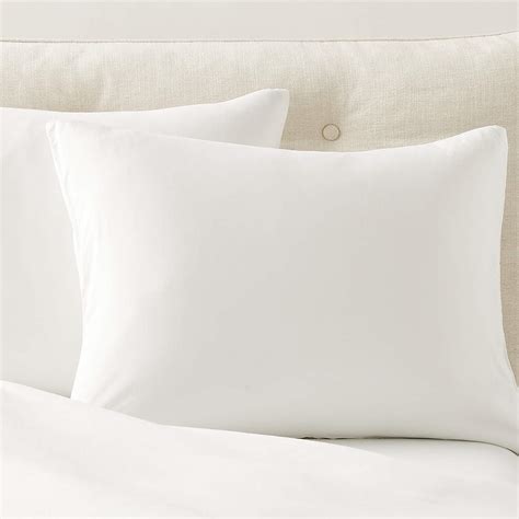 Muna Warm White Washed Tencel Solid Standard Pillow Shams Set Of 2