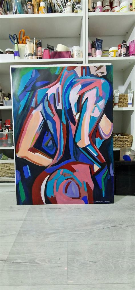 Nude Abstract Painting By Alexandra Djokic Saatchi Art