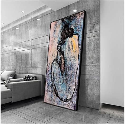 Abstract Blue Nude Woman By Pablo Picasso Canvas Paintings Off