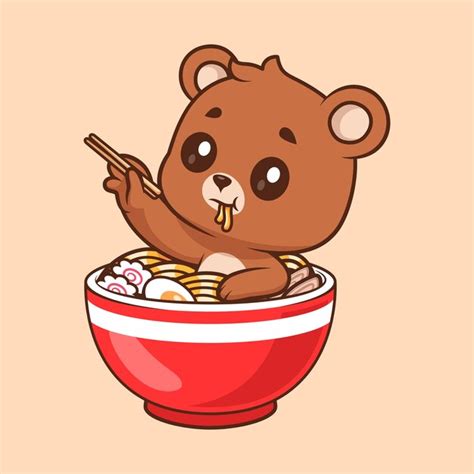 eating bear cartoon vectors illustrations    freepik