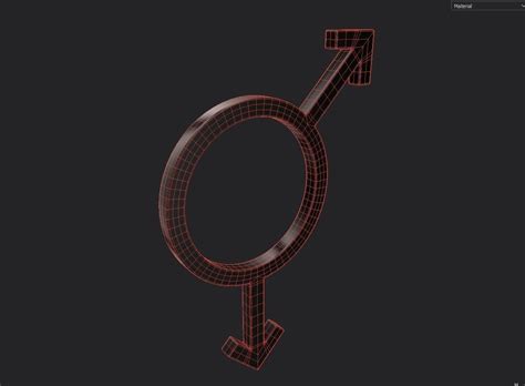 D Model Gender Symbols Gay Vr Ar Low Poly Cgtrader