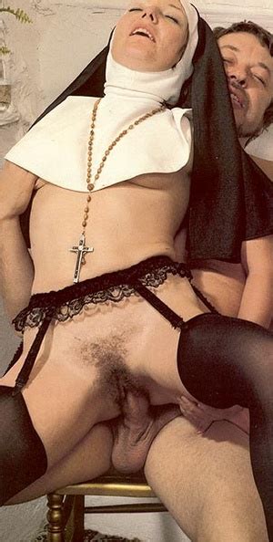 Classic Retro Porn Two Hairy Seventies Nuns Stuffed In XXX Dessert