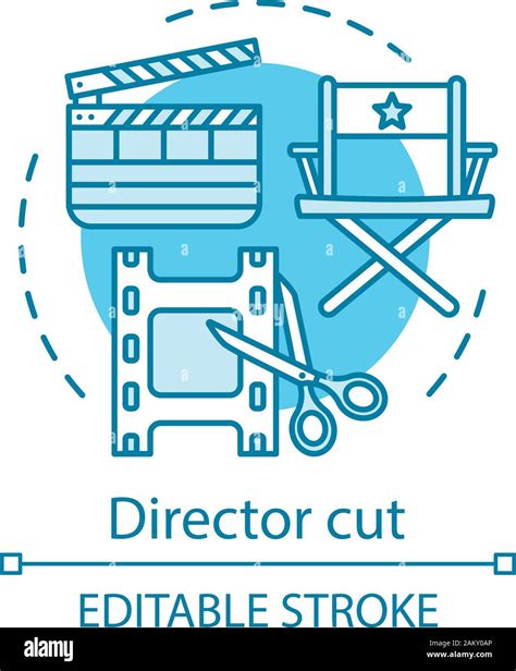 Director Cut Concept Icon Video Post Production Idea Thin Line