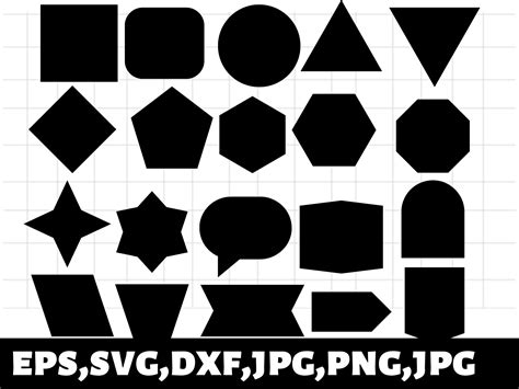 basic shape svg bundle basic shape png bundle basic shape clipart
