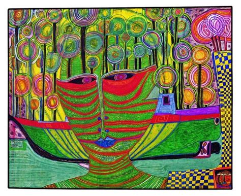 Friedensreich Hundertwasser Columbus Lands In India Mixed Media