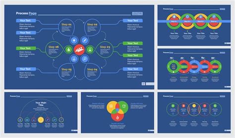 Ten business slide templates set | Free Vector