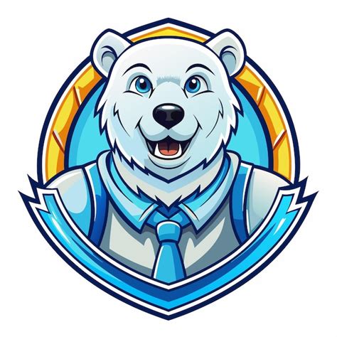 Polar Bear Mascot Logo Esport Illustration Premium AI Generated Vector