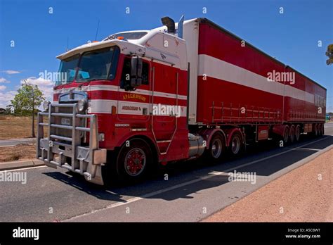 truck  australia road south australia stock photo alamy