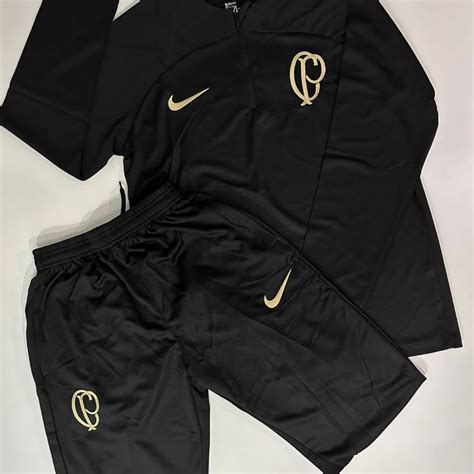 Conjunto De Treino Corinthians Preto Dourado 2023 Shopee Brasil