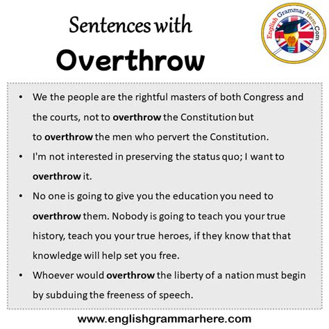 sentences  overthrow overthrow   sentence  english sentences