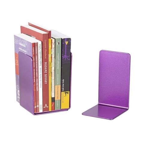 Aparador De Livros Bibliocanto Metal Roxo 2 Unidades Maxcril