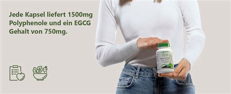 Fairvital Grüner Tee Kapseln 1500mg Grüntee Extrakt pro Tagesdosis