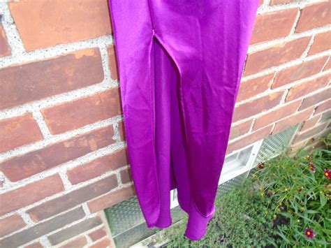 Ms B Long Satin Nightgown Sexy Lingerie Spaghetti St Gem