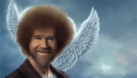 Bob Ross With Angel Wings Hyperdetailed Artstation Stable