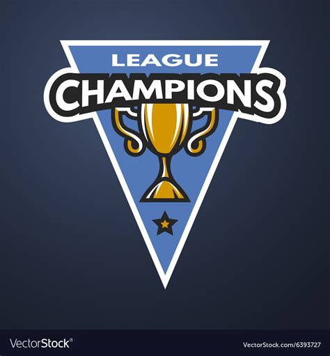 Champion Sports League Logo Emblem Royalty Free Vector Image