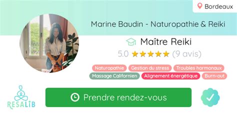 Marine Baudin Naturopathie And Reiki Praticien Reiki à Bordeaux Resalib