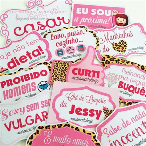 Plaquinhas para Chá de Lingerie Oncinha vão Montadas Elo7