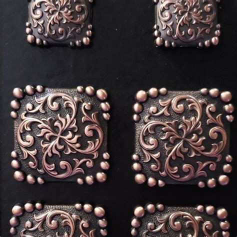 Saddle Set Yuma Conchos In Antique Copper Etsy